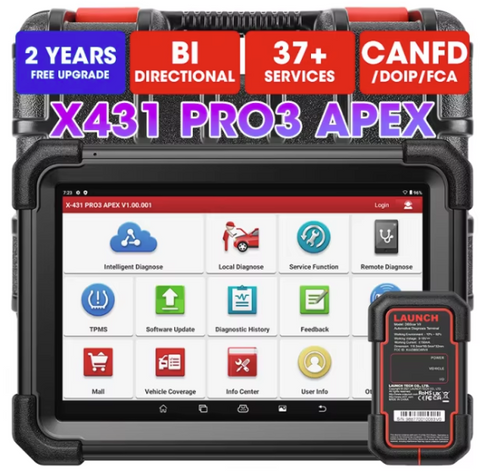Launch X431 Pro3 APEX OBD2 Scanner