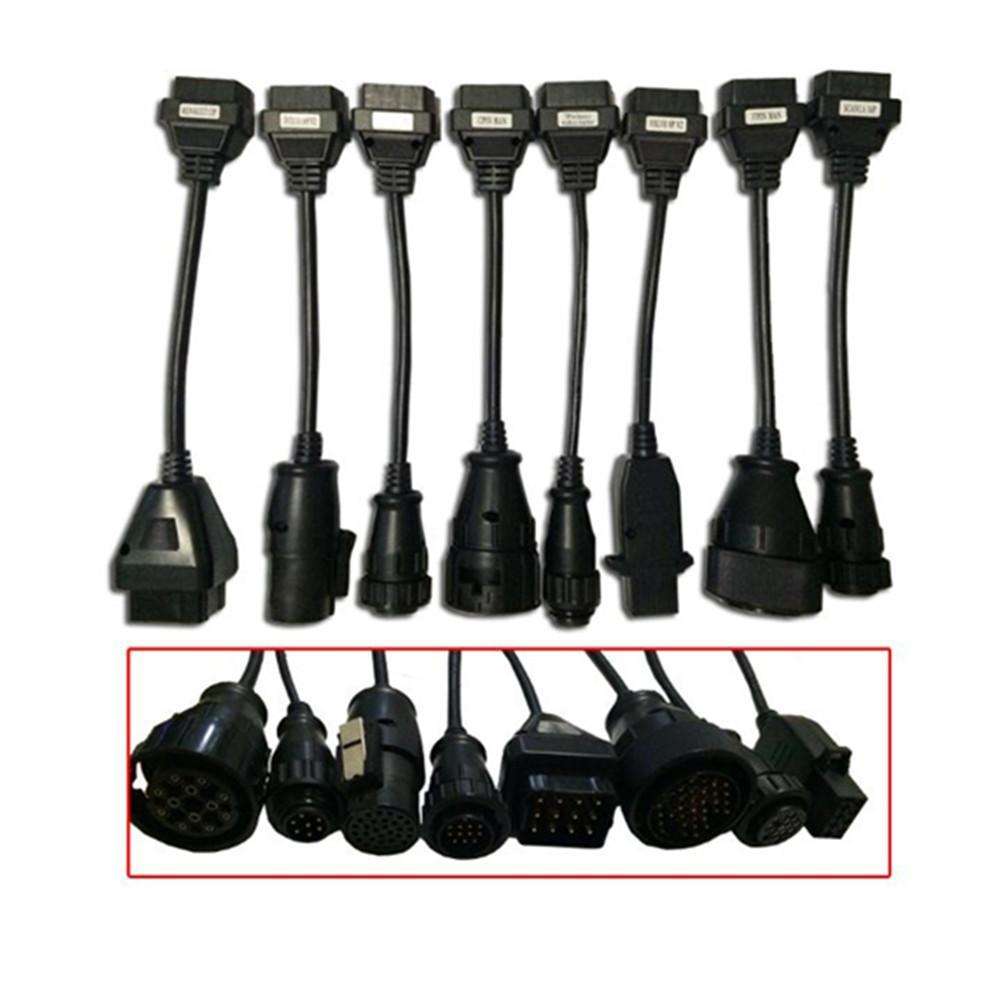 Truck Auto Diagnostic Cables Set (8 Pieces)