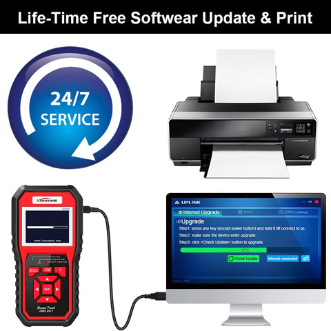 KONNWEI KW850 Enhanced Full OBD2 Auto Scanner