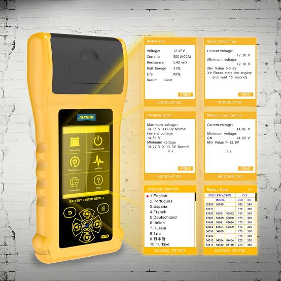 Autool BT760 6-30V Car Truck Motorcycle Battery Analyzer